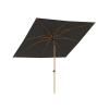 Baser Supreme Push Parasol 250x250 cm, Antracit & Trælook