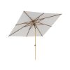 Baser Supreme Push Parasol Wood Look 250x250 cm