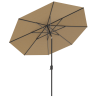 Baser Original Parasol 3 m rund m. håndsving,  Taupe