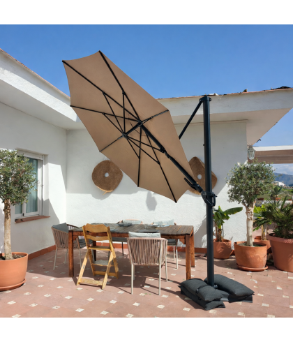 Baser Original Hængeparasol 3 m inkl. krydsfod