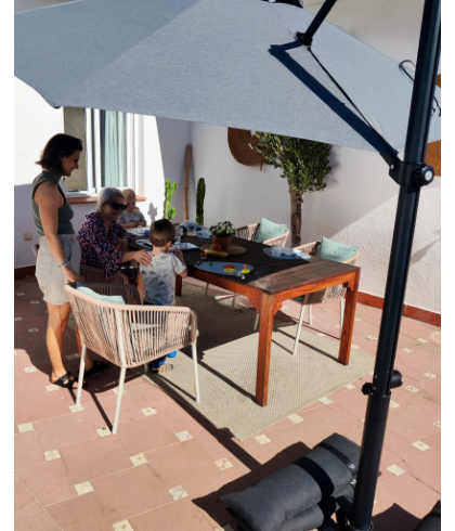 Baser Original Hængeparasol inkl. krydsfod