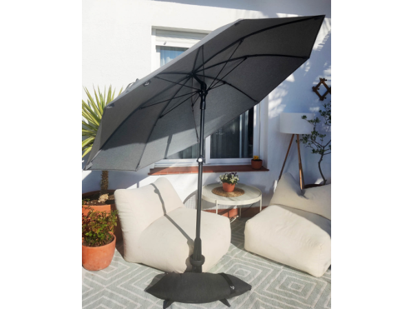 Basers Luksus Strandparasol INKL. Parasolfod