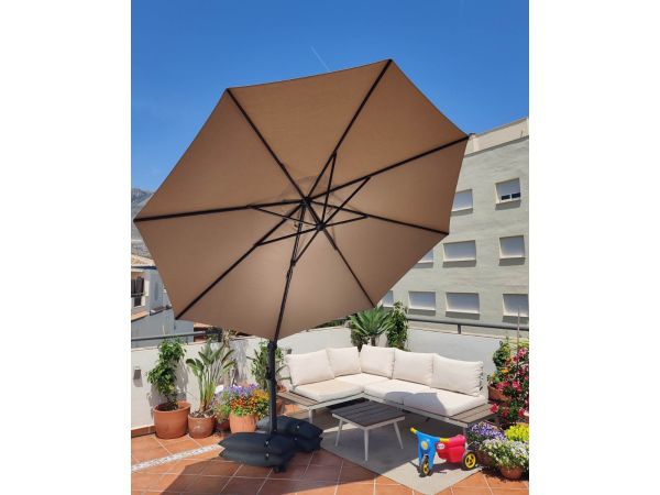 Baser Original Hængeparasol 3 m, Taupe